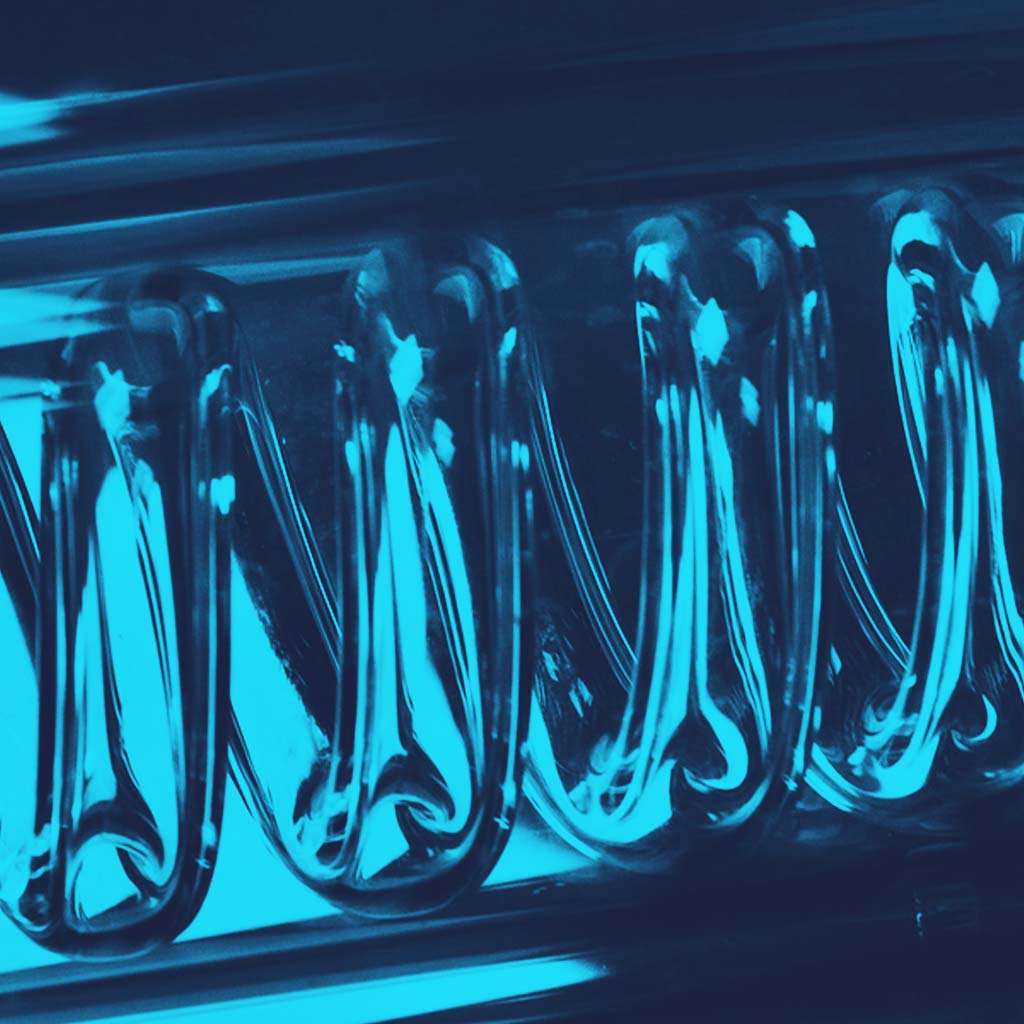 A laboratory spiral distillation tube, for ICL's corporate responsibility report design.